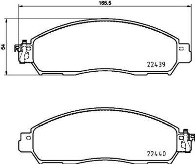 8DB355039331 HELLA Комплект тормозных колодок, дисковый тормоз