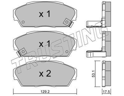 1740 TRUSTING Комплект тормозных колодок, дисковый тормоз