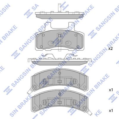 SP1308 Hi-Q Комплект тормозных колодок, дисковый тормоз