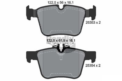 BPD1132 BENDIX Braking Комплект тормозных колодок, дисковый тормоз