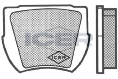 180005 ICER Комплект тормозных колодок, дисковый тормоз