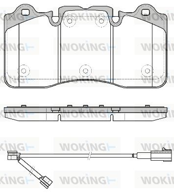 P1698300 WOKING Комплект тормозных колодок, дисковый тормоз