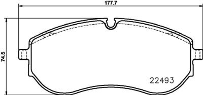 8DB355039521 HELLA Комплект тормозных колодок, дисковый тормоз