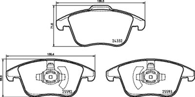 P24211 BREMBO Комплект тормозных колодок, дисковый тормоз