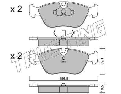 1890 TRUSTING Комплект тормозных колодок, дисковый тормоз