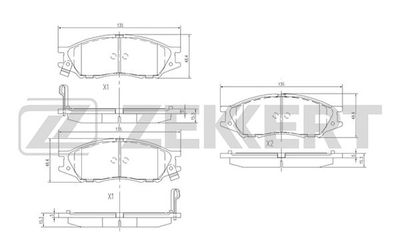 BS2323 ZEKKERT Комплект тормозных колодок, дисковый тормоз