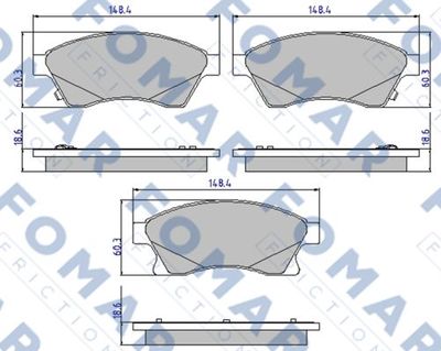 FO895681 FOMAR Friction Комплект тормозных колодок, дисковый тормоз