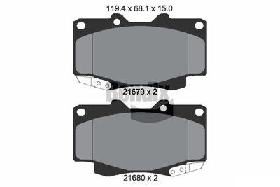 BPD1830 BENDIX Braking Комплект тормозных колодок, дисковый тормоз