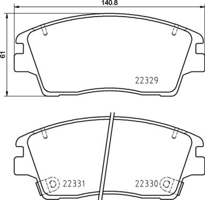 P30096 BREMBO Комплект тормозных колодок, дисковый тормоз