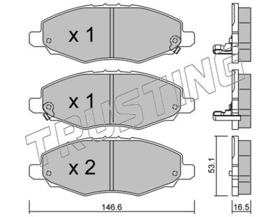 8140 TRUSTING Комплект тормозных колодок, дисковый тормоз