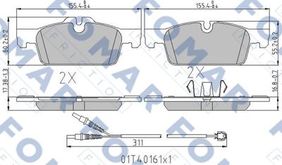 FO337581 FOMAR Friction Комплект тормозных колодок, дисковый тормоз