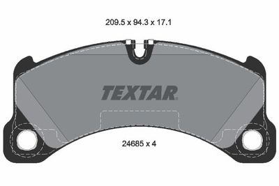 2468501 TEXTAR Комплект тормозных колодок, дисковый тормоз