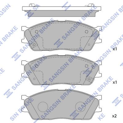 SP1164 Hi-Q Комплект тормозных колодок, дисковый тормоз