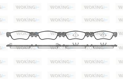 P395304 WOKING Комплект тормозных колодок, дисковый тормоз