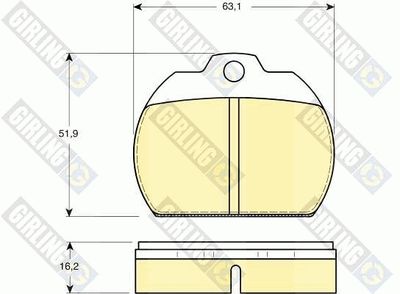 6105911 GIRLING Комплект тормозных колодок, дисковый тормоз