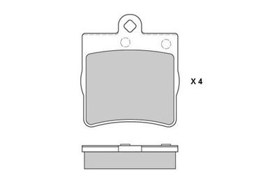 120861 E.T.F. Комплект тормозных колодок, дисковый тормоз