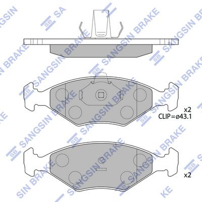 SP4237 Hi-Q Комплект тормозных колодок, дисковый тормоз