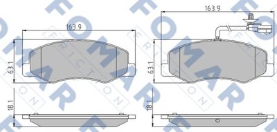 FO898281 FOMAR Friction Комплект тормозных колодок, дисковый тормоз