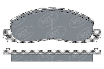 SP208PR SCT - MANNOL Комплект тормозных колодок, дисковый тормоз