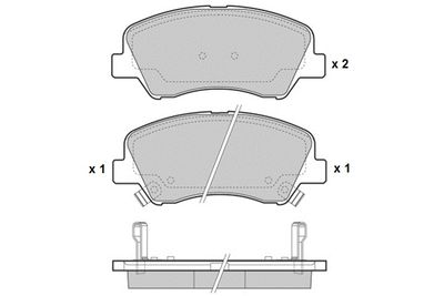 121470 E.T.F. Комплект тормозных колодок, дисковый тормоз
