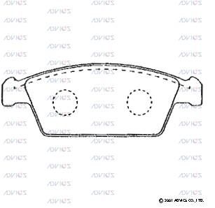H1N005 ADVICS Комплект тормозных колодок, дисковый тормоз