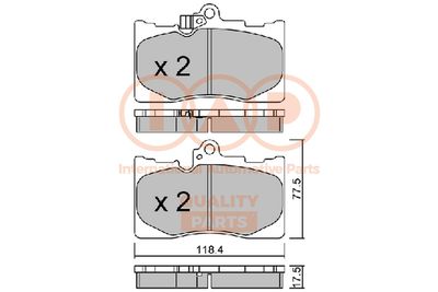 70417113P IAP QUALITY PARTS Комплект тормозных колодок, дисковый тормоз