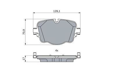 0986424948 BOSCH Комплект тормозных колодок, дисковый тормоз