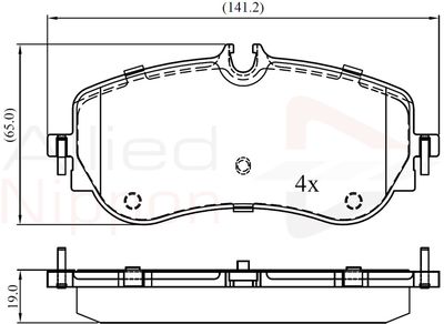 ADB02387 COMLINE Комплект тормозных колодок, дисковый тормоз