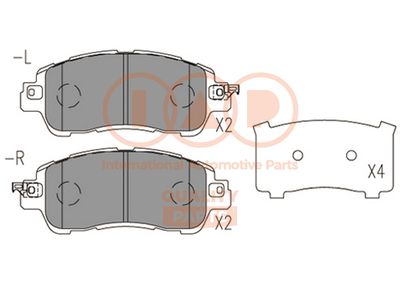 70411084 IAP QUALITY PARTS Комплект тормозных колодок, дисковый тормоз