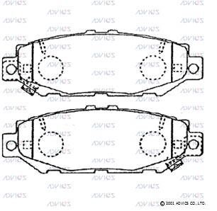 SN817P ADVICS Комплект тормозных колодок, дисковый тормоз