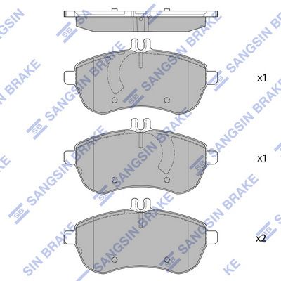 SP2284 Hi-Q Комплект тормозных колодок, дисковый тормоз