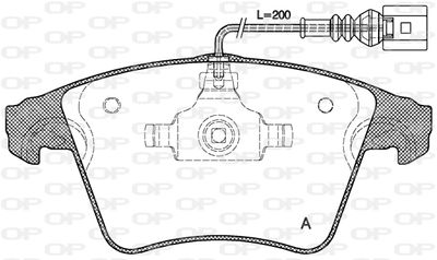 BPA104501 OPEN PARTS Комплект тормозных колодок, дисковый тормоз