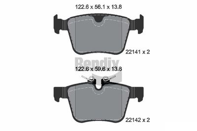 BPD2331 BENDIX Braking Комплект тормозных колодок, дисковый тормоз