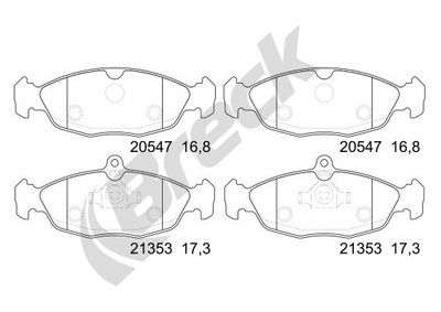 205470070200 BRECK Комплект тормозных колодок, дисковый тормоз