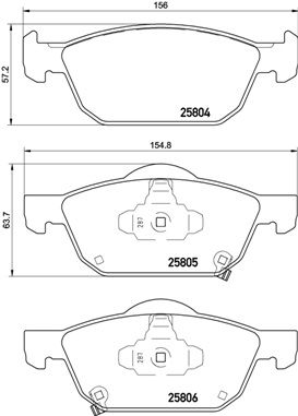 P28076X BREMBO Комплект тормозных колодок, дисковый тормоз