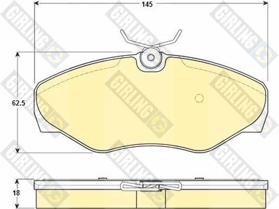 6114661 GIRLING Комплект тормозных колодок, дисковый тормоз