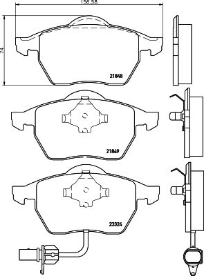 PCP1328 DON Комплект тормозных колодок, дисковый тормоз