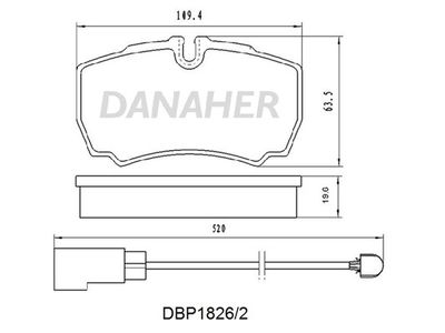 DBP18262 DANAHER Комплект тормозных колодок, дисковый тормоз