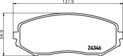 8DB355032411 HELLA PAGID Комплект тормозных колодок, дисковый тормоз