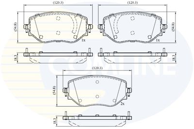 CBP02774 COMLINE Комплект тормозных колодок, дисковый тормоз