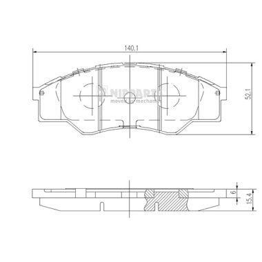 N3602137 NIPPARTS Комплект тормозных колодок, дисковый тормоз