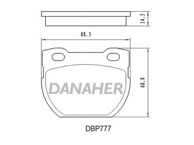 DBP777 DANAHER Комплект тормозных колодок, дисковый тормоз