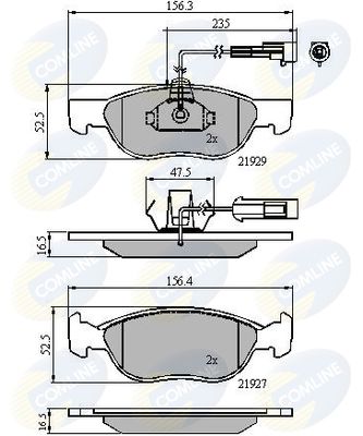 CBP11016 COMLINE Комплект тормозных колодок, дисковый тормоз