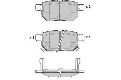 121485 E.T.F. Комплект тормозных колодок, дисковый тормоз