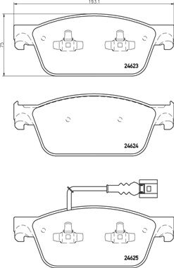 P85141 BREMBO Комплект тормозных колодок, дисковый тормоз