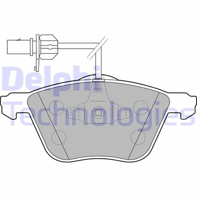 LP1801 DELPHI Комплект тормозных колодок, дисковый тормоз