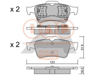 70413180P IAP QUALITY PARTS Комплект тормозных колодок, дисковый тормоз