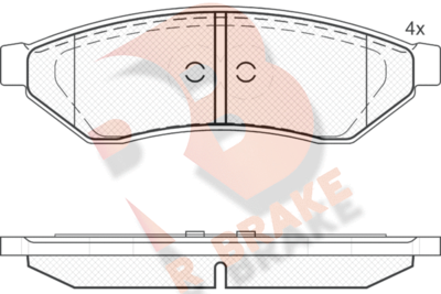 RB1726 R BRAKE Комплект тормозных колодок, дисковый тормоз