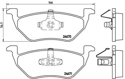 P24085 BREMBO Комплект тормозных колодок, дисковый тормоз