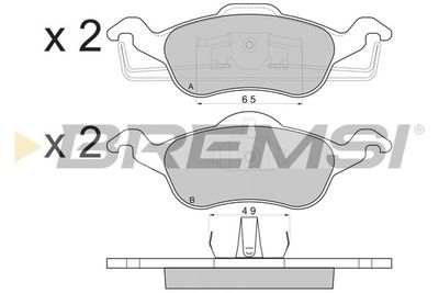 BP2824 BREMSI Комплект тормозных колодок, дисковый тормоз